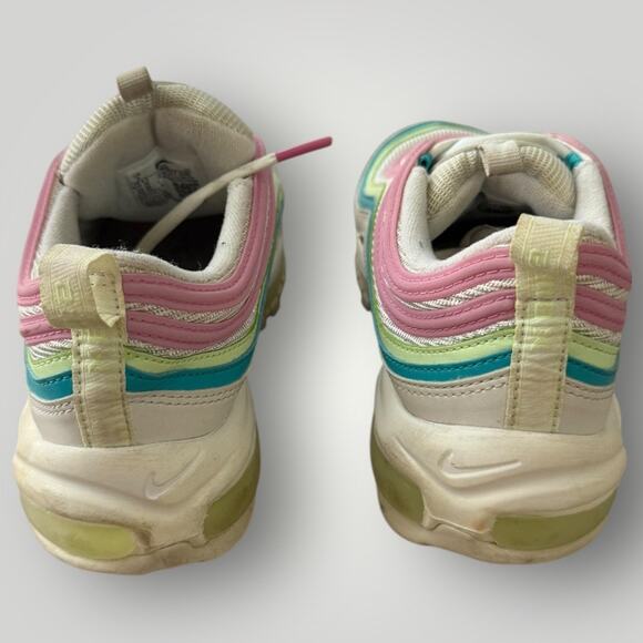Nike Air Max 97 Easter 2019 Women's Size 7 Sneakers White Volt Pink Blue - Picture 3 of 6
